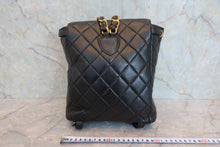 Load image into Gallery viewer, CHANEL Matelasse chain back pack Lambskin Black/Gold hadware Back pack 800050149