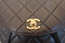 Load image into Gallery viewer, CHANEL Matelasse chain back pack Lambskin Brown/Gold hadware Back pack 700120092