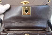 Load image into Gallery viewer, CHANEL Matelasse chain back pack Lambskin Brown/Gold hadware Back pack 700120092