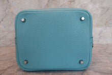 Load image into Gallery viewer, HERMES PICOTIN LOCK MM Clemence leather Blue atoll T Engraving Hand bag 700090195