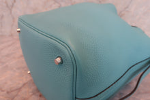 Load image into Gallery viewer, HERMES PICOTIN LOCK MM Clemence leather Blue atoll T Engraving Hand bag 700090195