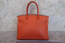画像をギャラリービューアに読み込む, HERMES/エルメス バーキン30 トゴ オレンジ □J刻印 ハンドバッグ 700110003