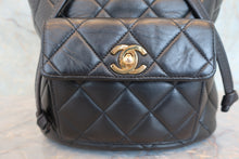 Load image into Gallery viewer, CHANEL Matelasse chain back pack Lambskin Black/Gold hadware Back pack 800050149