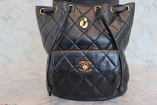 Load image into Gallery viewer, CHANEL Matelasse chain back pack Lambskin Black/Gold hadware Back pack 800050149