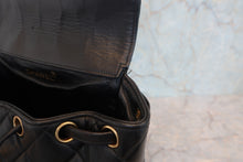 Load image into Gallery viewer, CHANEL Matelasse chain back pack Lambskin Black/Gold hadware Back pack 800050149