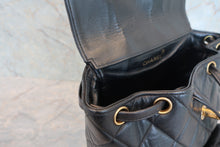 Load image into Gallery viewer, CHANEL Matelasse chain back pack Lambskin Black/Gold hadware Back pack 800050149