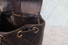 Load image into Gallery viewer, CHANEL Matelasse chain back pack Lambskin Brown/Gold hadware Back pack 700120092