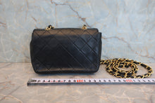 Load image into Gallery viewer, CHANEL Mini Matelasse chain shoulder bag Lambskin Black/Gold hadware Shoulder bag 800050152