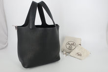 Load image into Gallery viewer, HERMES PICOTIN LOCK PM Clemence leather Black U Engraving Hand bag 800100018