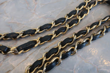 Load image into Gallery viewer, CHANEL Matelasse double flap double chain shoulder bag Lambskin Black/Gold hadware Shoulder bag 800070030