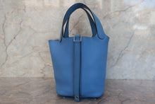 画像をギャラリービューアに読み込む, HERMES/エルメス ピコタンロックタッチPM トリヨンクレマンス/ヴォースイフト ブルーパラダイス T刻印 ハンドバッグ 700100239