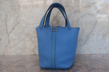 画像をギャラリービューアに読み込む, HERMES/エルメス ピコタンロックタッチPM トリヨンクレマンス/ヴォースイフト ブルーパラダイス T刻印 ハンドバッグ 700100239