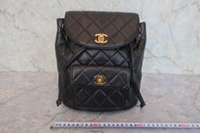 將圖片載入圖庫檢視器 CHANEL/シャネル マトラッセチェーンリュック ラムスキン ブラック/ゴールド金具 リュック 800020257