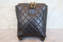 將圖片載入圖庫檢視器 CHANEL/シャネル マトラッセチェーンリュック ラムスキン ブラック/ゴールド金具 リュック 700090222