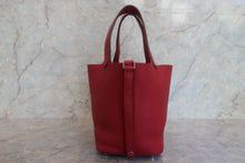 将图片加载到图库查看器,HERMES PICOTIN LOCK PM Clemence leather Rouge casaque □Q刻印 Hand bag 800010039