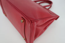 Load image into Gallery viewer, HERMES BIRKIN 35 Graine Couchevel leather Rouge vif □C Engraving Hand bag 800100073