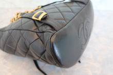 將圖片載入圖庫檢視器 CHANEL/シャネル マトラッセチェーンリュック ラムスキン ブラック/ゴールド金具 リュック 700090222