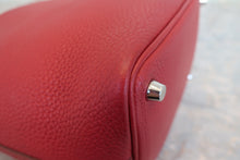 将图片加载到图库查看器,HERMES PICOTIN LOCK PM Clemence leather Rouge casaque □Q刻印 Hand bag 800010039