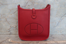 Load image into Gallery viewer, HERMES  EVELYNE TPM Clemence leather Vermillon Z Engraving Shoulder bag 700080179