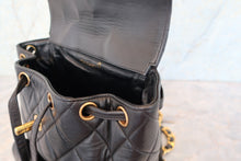 將圖片載入圖庫檢視器 CHANEL/シャネル マトラッセチェーンリュック ラムスキン ブラック/ゴールド金具 リュック 700090222