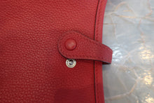 Load image into Gallery viewer, HERMES  EVELYNE TPM Clemence leather Vermillon Z Engraving Shoulder bag 700080179