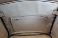 Load image into Gallery viewer, HERMES BIRKIN 30 Clemence leather Gris tourterelle □K Engraving Hand bag 700040036