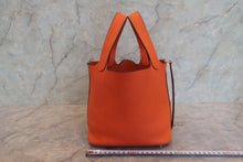 Load image into Gallery viewer, HERMES PICOTIN LOCK PM Clemence leather Orange poppy A Engraving Hand bag 800010088