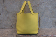Load image into Gallery viewer, HERMES PICOTIN LOCK PM Clemence leather Lime U Engraving Hand bag 700120082