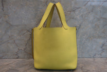 Load image into Gallery viewer, HERMES PICOTIN LOCK PM Clemence leather Lime U Engraving Hand bag 700120082