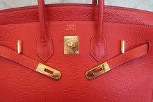 画像をギャラリービューアに読み込む, HERMES/エルメス バーキン35 トゴ ヴァーミリオン □H刻印 ハンドバッグ 700100212