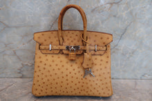 画像をギャラリービューアに読み込む, HERMES/エルメス バーキン25 オーストリッチ ナチュラル □N刻印 ハンドバッグ 700040126