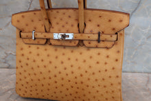 画像をギャラリービューアに読み込む, HERMES/エルメス バーキン25 オーストリッチ ナチュラル □N刻印 ハンドバッグ 700040126