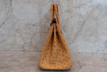 画像をギャラリービューアに読み込む, HERMES/エルメス バーキン25 オーストリッチ ナチュラル □N刻印 ハンドバッグ 700040126