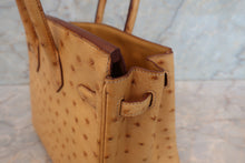 画像をギャラリービューアに読み込む, HERMES/エルメス バーキン25 オーストリッチ ナチュラル □N刻印 ハンドバッグ 700040126