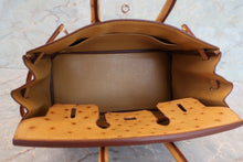 画像をギャラリービューアに読み込む, HERMES/エルメス バーキン25 オーストリッチ ナチュラル □N刻印 ハンドバッグ 700040126