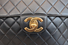 Load image into Gallery viewer, CHANEL Medium Matelasse Single flap chain shoulder bag Lambskin Black/Gold hadware Shoulder bag 700080160