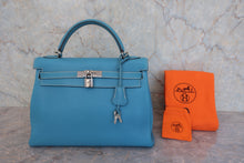 画像をギャラリービューアに読み込む, HERMES/エルメス ケリー32 トゴ ブルージーン □G刻印 ハンドバッグ 800010044