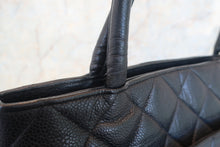 画像をギャラリービューアに読み込む, CHANEL/シャネル 復刻トート キャビアスキン ブラック/シルバー金具 トートバッグ 800010031