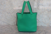 Load image into Gallery viewer, HERMES PICOTIN LOCK Eclat MM Clemence leather/Swift leather Menthe/Vert bosphore Z Engraving Hand bag 800050145