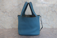 画像をギャラリービューアに読み込む, HERMES/エルメス ピコタンPM トリヨンクレマンス ブルージーン □H刻印 ハンドバッグ 800020218