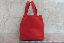 Load image into Gallery viewer, HERMES PICOTIN LOCK MM Clemence leather Rouge casaque X Engraving Hand bag 700040065