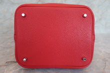 Load image into Gallery viewer, HERMES PICOTIN LOCK MM Clemence leather Rouge casaque X Engraving Hand bag 700040065