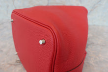Load image into Gallery viewer, HERMES PICOTIN LOCK MM Clemence leather Rouge casaque X Engraving Hand bag 700040065