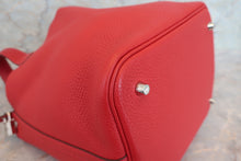 Load image into Gallery viewer, HERMES PICOTIN LOCK MM Clemence leather Rouge casaque X Engraving Hand bag 700040065
