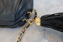 画像をギャラリービューアに読み込む, CHANEL/シャネル ココマークフリンジチェーンショルダーバッグ ラムスキン ブラック/ゴールド金具 ショルダーバッグ 800010064