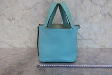 画像をギャラリービューアに読み込む, HERMES/エルメス ピコタンロックタッチPM トリヨンクレマンス/ヴォースイフト ブルーアトール T刻印 ハンドバッグ 800020142