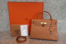 画像をギャラリービューアに読み込む, HERMES/エルメス ケリー32 クシュベル ナチュラル □B刻印 ショルダーバッグ 700100214
