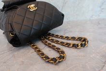 Load image into Gallery viewer, CHANEL Matelasse Chain back pack Lambskin Black/Gold hadware Back pack 700080162