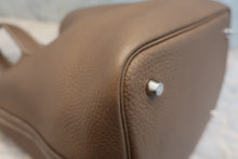 将图片加载到图库查看器,HERMES PICOTIN LOCK MM Clemence leather Etoupe gray D刻印 Hand bag 800080178