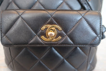 Load image into Gallery viewer, CHANEL Matelasse Chain back pack Lambskin Black/Gold hadware Back pack 700080162